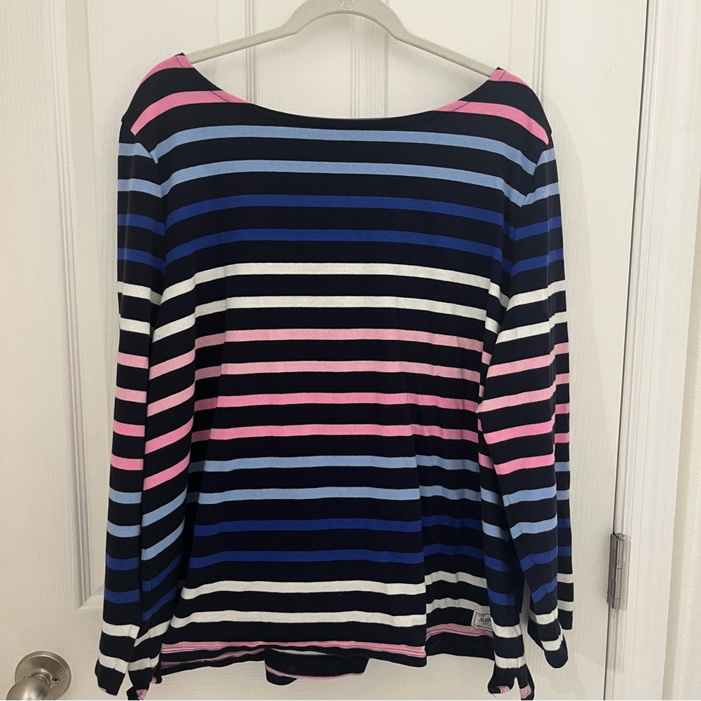 Authentic Talbots colorful striped long sleeve tshirt. Size 3x.